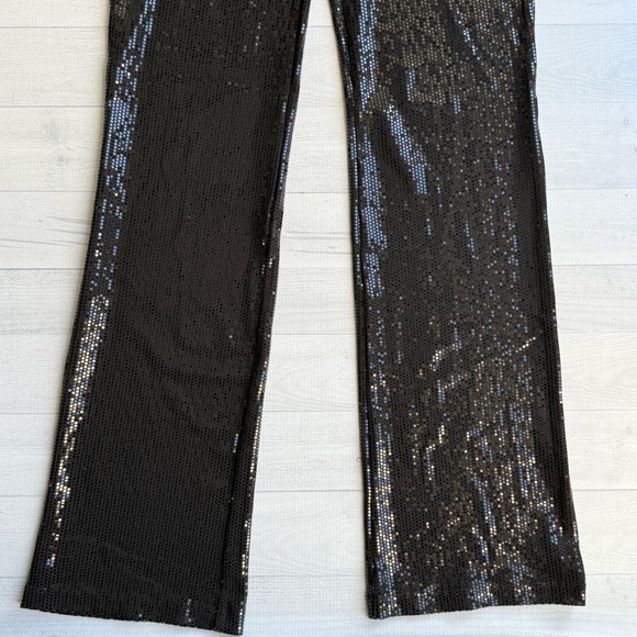 House of Harlow 1960 Black Straight Leg Shiny Pants XS - Picture 6 of 8